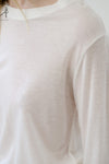 BASERANGE Classic Bamboo Fiber Bamboo Cotton Long Sleeve T-Shirt Series Collection Round Neck Bottoming Shirt France BAS-TOLS-BL-000-UNDYED